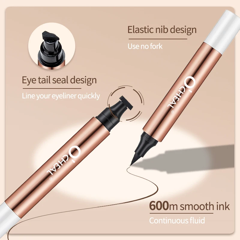 O'CHEAL Eyeliner Stamp Black Liquid Eyeliner Pen Waterproof Fast Dry Dual Head Eye Liner Pencil Make-up for Women Cosmetics Tool - Image 6