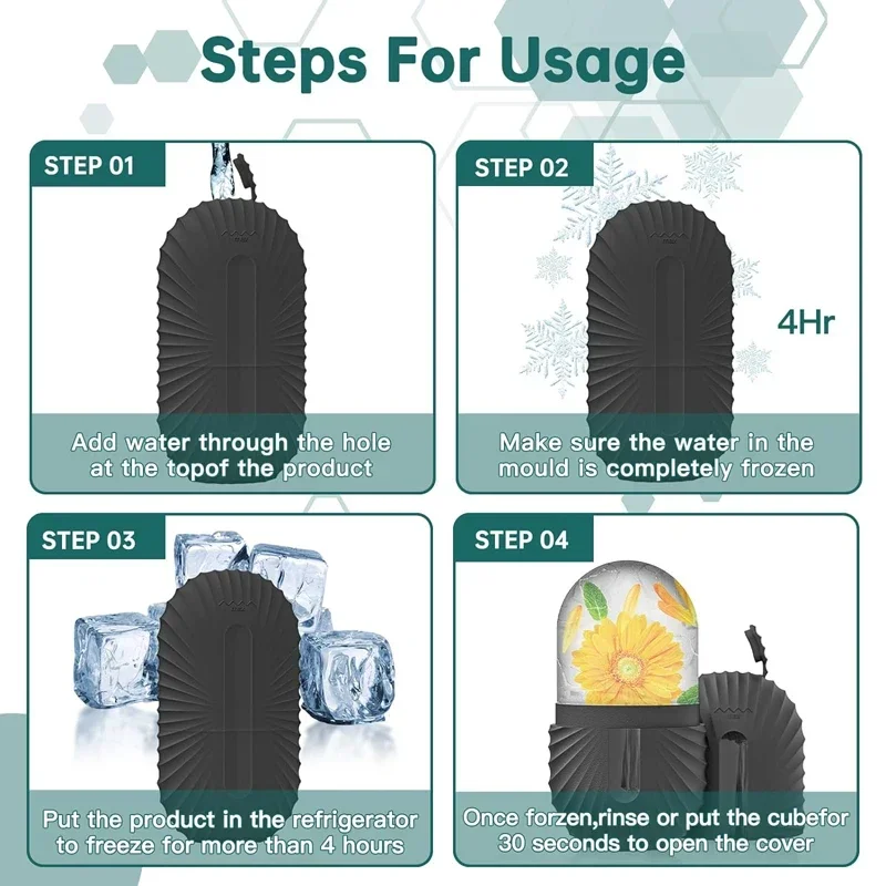 Ice Face Roller - Professional Silicone Ice Cube Facial Massage Tool for Reducing Eye Puffiness & Shrinking Pores | Beauty Skincare Essential - Image 6